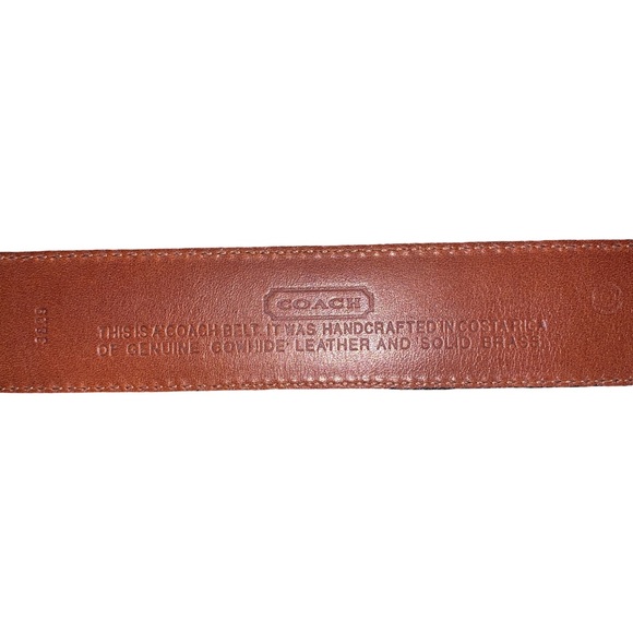 VTG Coach Belt 3829 Unisex 32 Black  Cowhide Leather Nickel Plated Brass Buckle - Picture 7 of 7